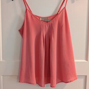 Coral Pink Tank Top Blouse - Propoganda